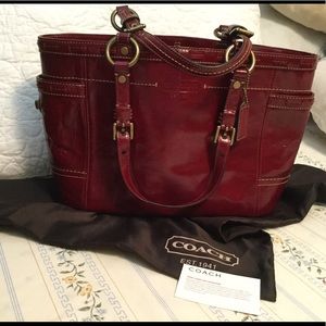Red Coach Shoulder Bag